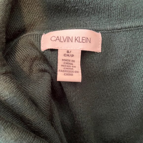 Calvin Klein Green Cowl Neck Sweater Tunic - Picture 5 of 6